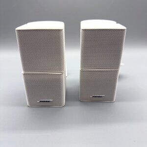2 White Bose Lifestyle Jewel Mini Double Cube Speakers for Acoustimass